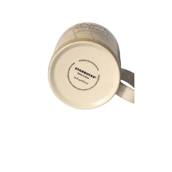 Starbucks Puerto Vallarta Collectors Coffee Mug 16 Oz Beige & Purple Ceramic - Picture 6 of 6